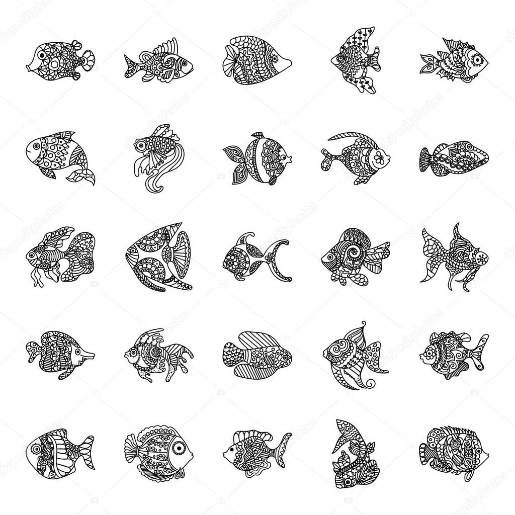 Zentangle fish drawings pack is designed in hand drawn style which can be used in any of your relevant design assignment as per your choice. Hope you will like downloading it