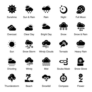 Yağmur, kasırga, rüzgarlı bulutlar ve daha birçok hava tahmini ile ilgili görseller de dahil olmak üzere hava paketi burada. Mutlu İndirme!