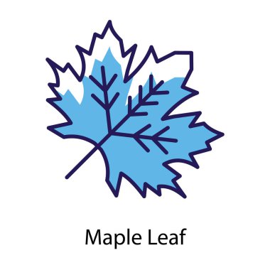 Akçaağaç yaprağı vektör düz tasarım 