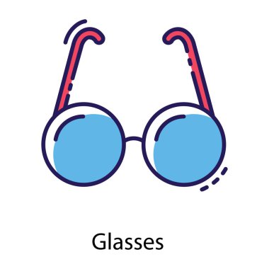 Okuma gözlüğü düz simge vektörü