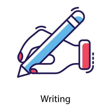 Düz vektörde yazma simgesi