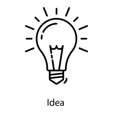 Yaratıcı bir fikir çizgi vektör tasarımı