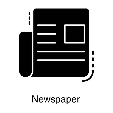 beyaz zemin üzerine gazete simgesi 