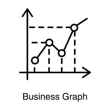 İş grafiği infografik çizgi simgesi 