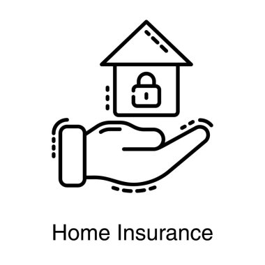 Ev sigortası satır simgesi vektör 