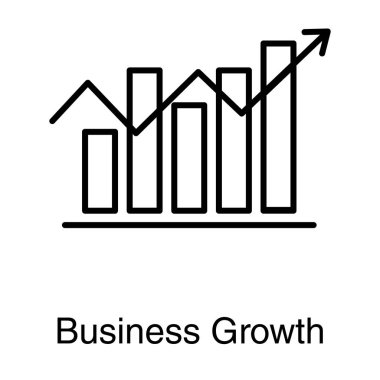 İş analitiği çizgi vektörü simgesi 