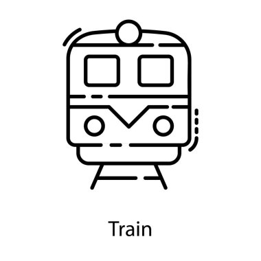 Hat tasarımında tren vektörü.