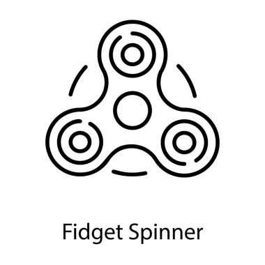 Fidget spinner vektörü çizgi tasarımında 