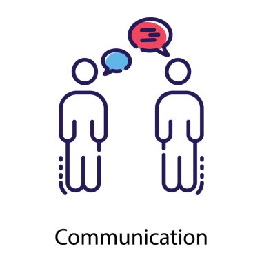 Düz tasarımda kişisel iletişim vektörü