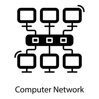 Katı tasarımda bilgisayar ağı vektörü 