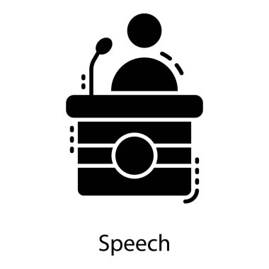 Beyaz arka plan üzerine hatip ders vektörü 