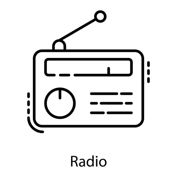 Radyonun Çizgi Simgesi Vektörü — Stok Vektör