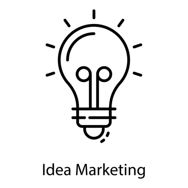 Ícone Marketing Ideias Vetor Linha — Vetor de Stock