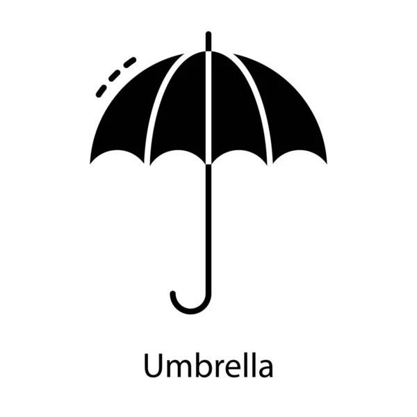 Parapluie Icône Solide Conception Vectorielle — Image vectorielle