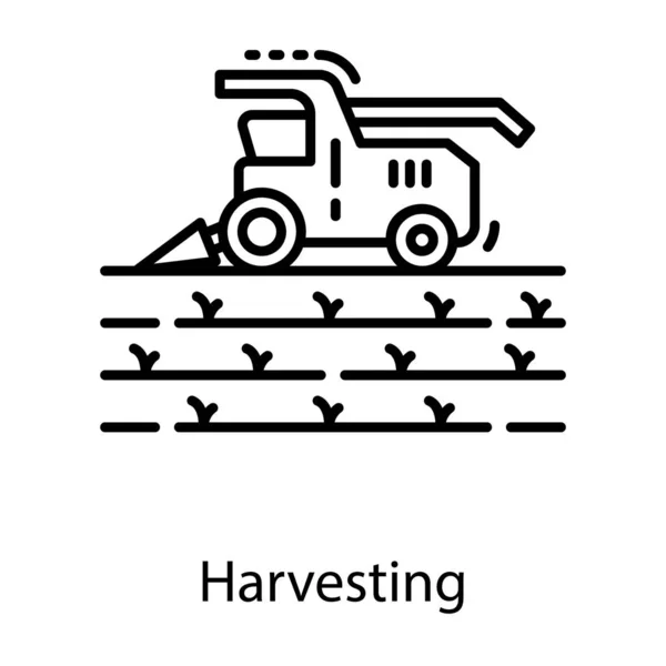 Проектирование Векторной Линии Сбора Урожая — стоковый вектор
