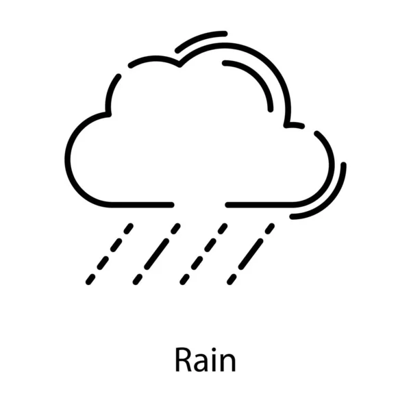 Rainy Icon Line Design — Stock Vector