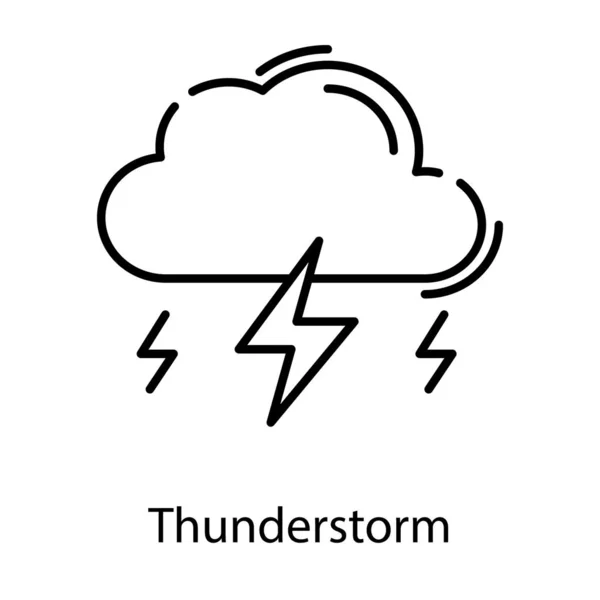 线设计中的雷暴图标 — 图库矢量图片