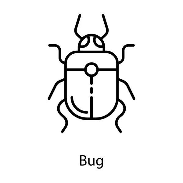 Bug Insektenvektorlinien Design — Stockvektor