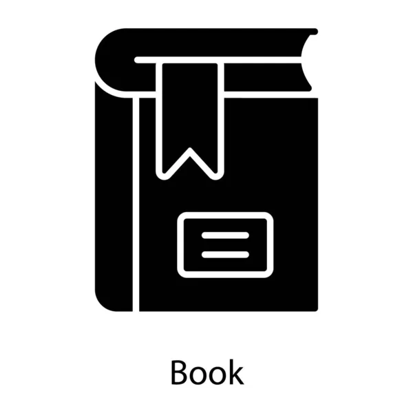 Ícone Livro Educacional Design Sólido — Vetor de Stock