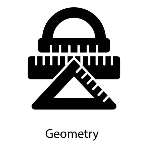 Геометричні Інструменти Значок Суцільного Дизайну — стоковий вектор