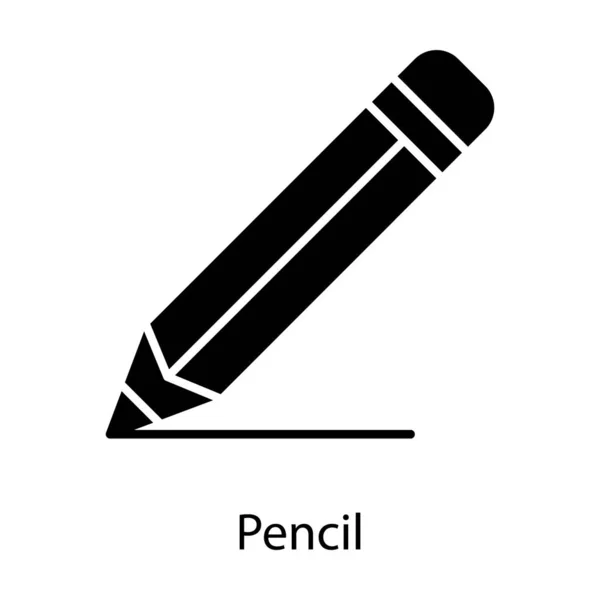 Icon Pencil Isolated White Background — Stock Vector