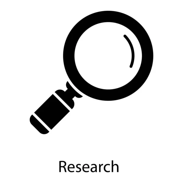 Magnifier Icône Recherche Dans Vecteur Solide — Image vectorielle