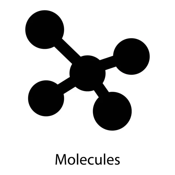 Molecular Bonds Solid Vector Design — Stock Vector