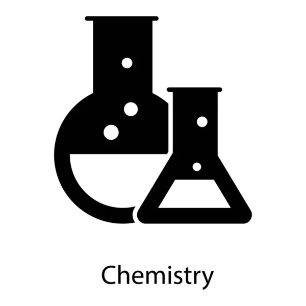Ikona Chemie Glyfovém Vektoru — Stockový vektor