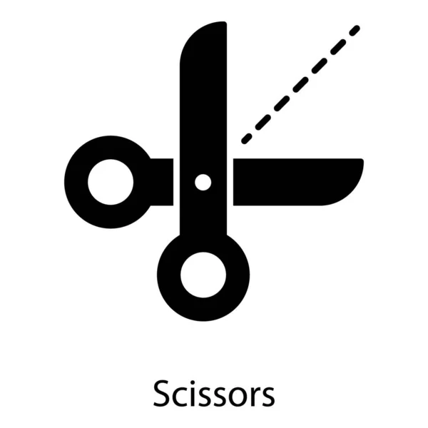 Schere Solides Icon Vektor Design — Stockvektor