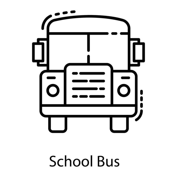 Çizgi Tasarım Okul Otobüs Simgesi — Stok Vektör