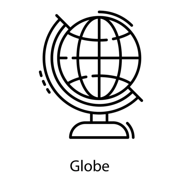 Ikona Globu Ziemi Projektowaniu Linii — Wektor stockowy