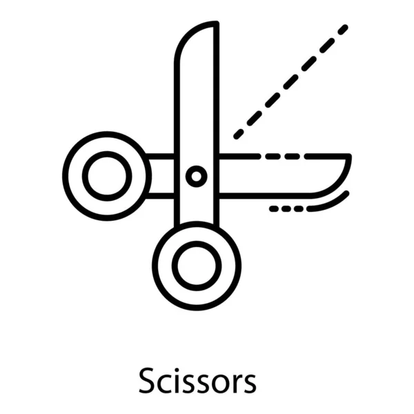 Дизайн Иконок Линии Ножниц — стоковый вектор