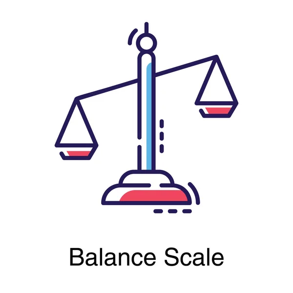 Symbol Der Unausgewogenen Skala Flachen Vektor — Stockvektor