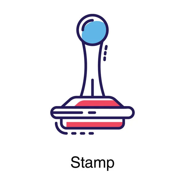 Damga Düz Simge Vektör Tasarımı — Stok Vektör