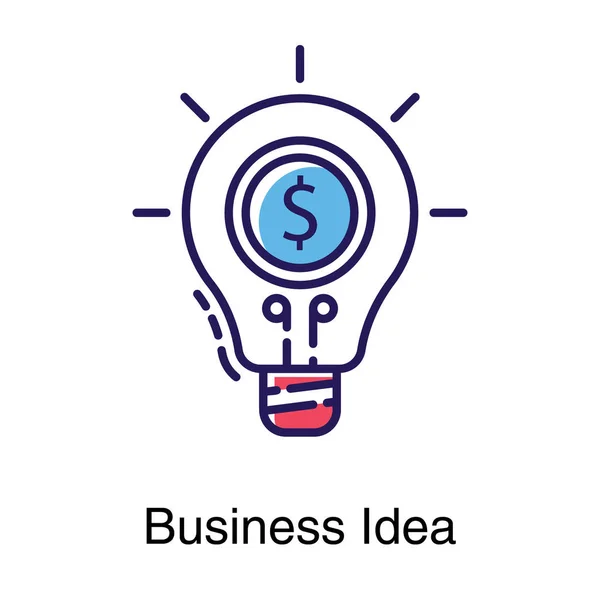 Business Idea Flat Icon Vector — Stock Vector