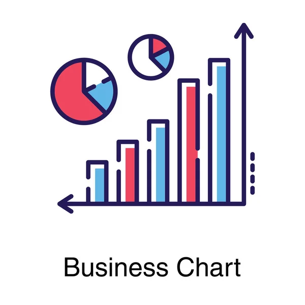 Ícone Análise Negócios Vetor Plano — Vetor de Stock