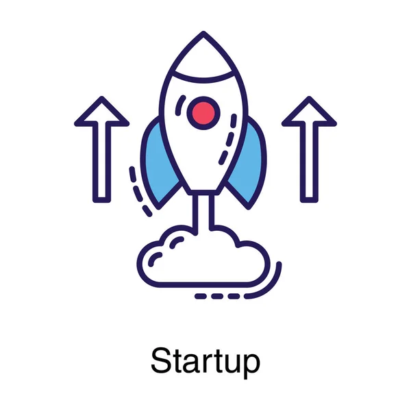 Startup Icon Flat Vector — Stock Vector