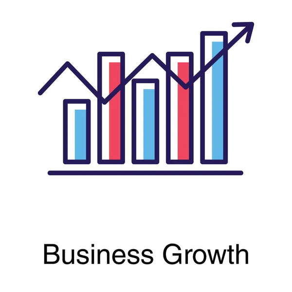 Ikona Plochého Vektoru Služby Business Analytics — Stockový vektor