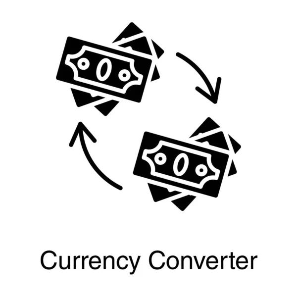 Значок Формального Обмена Валюты Твердом Дизайне — стоковый вектор