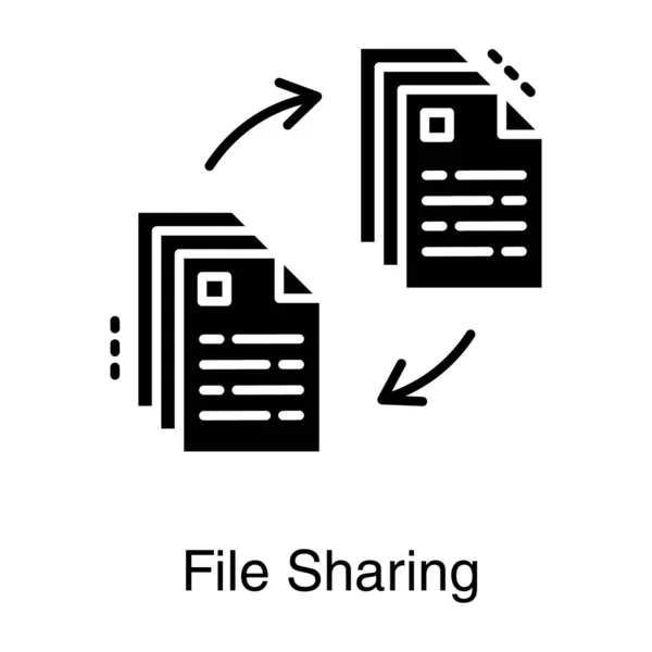 Udostępnianie Plików Wypełnione Ikoną Wektor — Wektor stockowy