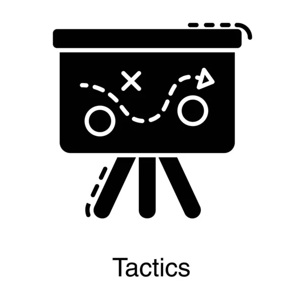 Tactics Icon Solid Vector — Stock Vector