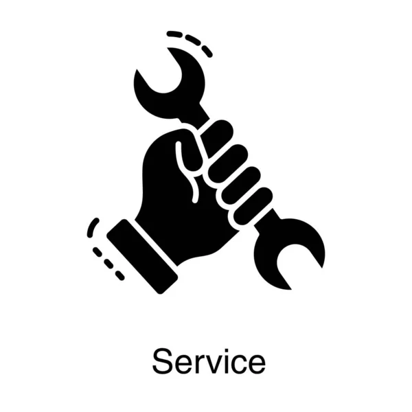 Technischer Service Solider Icon Vektor — Stockvektor