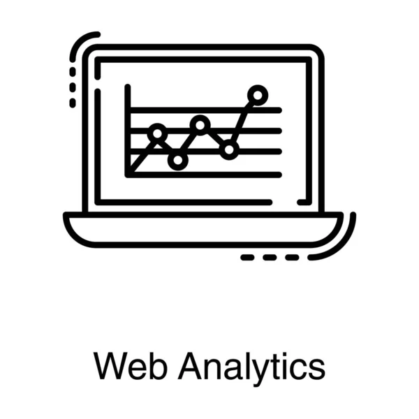 Symbol Der Online Analyse Isoliert Auf Weißem Hintergrund — Stockvektor