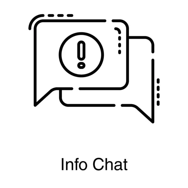 Informação Chat Vector Line Design — Vetor de Stock