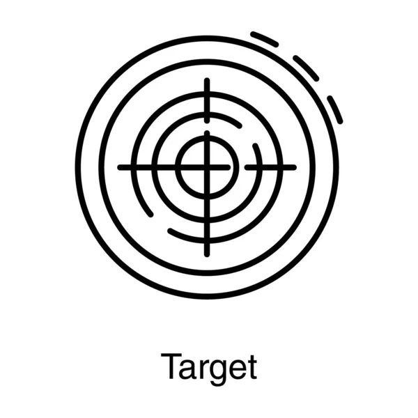 Symbol Des Ziels Liniendesign — Stockvektor