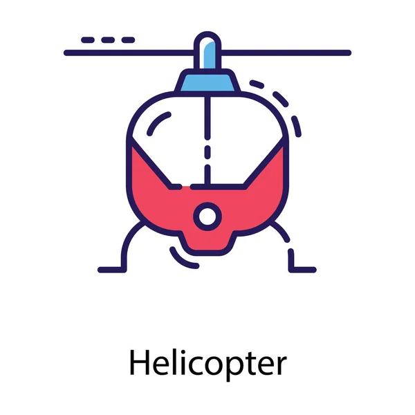 Icono Del Helicóptero Diseño Plano — Archivo Imágenes Vectoriales