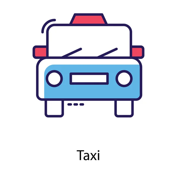 Икона Такси Плоском Дизайне — стоковый вектор