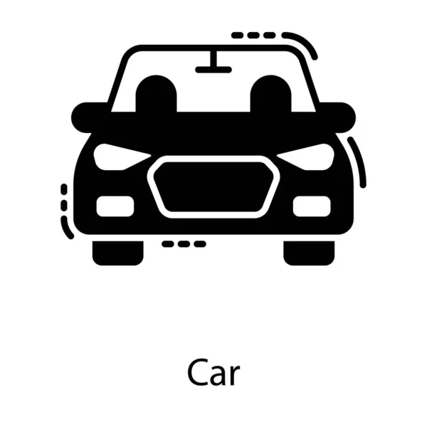 Icon Car Glyph Design — Stock Vector
