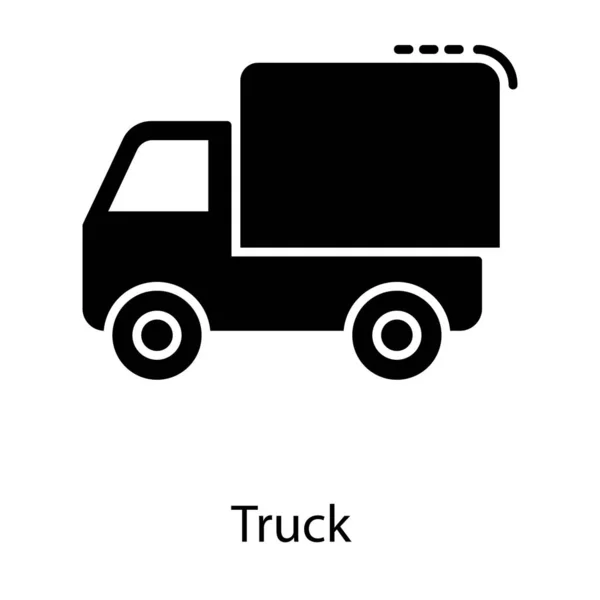 Ikone Des Cargo Van Glyph Designs — Stockvektor