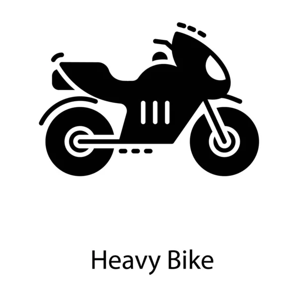 Motorcykel Ikon Fylld Design — Stock vektor
